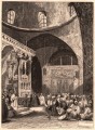 Gravure : Une Synagogue à Jérusalem