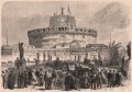 Gravure : Rome, le château Saint-Ange