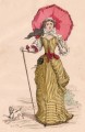 Gravure : Jeune dame en costume d'été (XVIIème siècle).