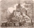 Gravure : Le Mont Saint-Michel