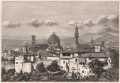 Gravure : Vue de Florence au XIXème siècle
