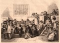 Gravure : Assemblée de Quakers