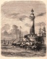 Gravure : Marseille, phare de la Joliette